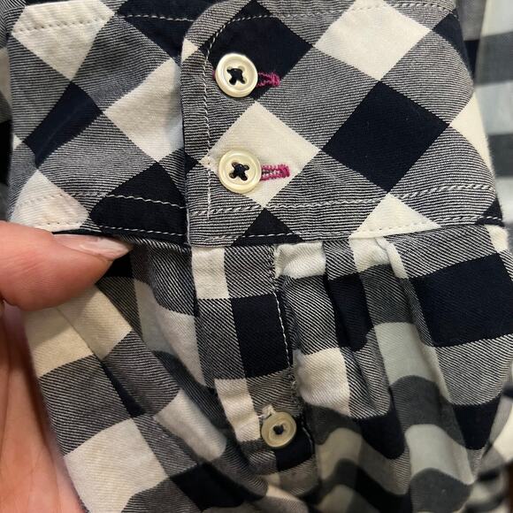 TALBOTS Women’s .Black & White Buffalo Plaid Blouse. 2X - Picture 5 of 8